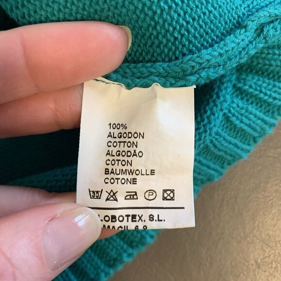 Fina Ejerique Crocodile Knit Pullover Sweater Teal Spain Baby Boys 3 Months - Picture 8 of 13